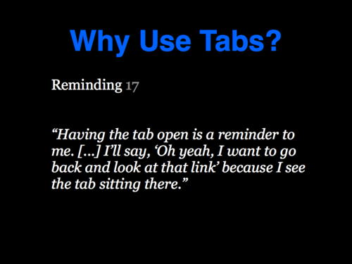 A Study of Tabbed Browsing - Slide 18