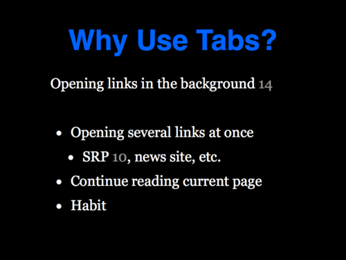 A Study of Tabbed Browsing - Slide 19