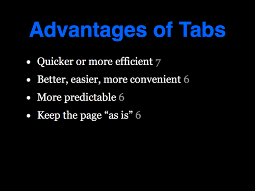 A Study of Tabbed Browsing - Slide 23