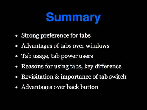 A Study of Tabbed Browsing - Slide 24