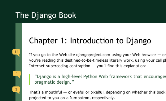 The Django Book - Comment UI